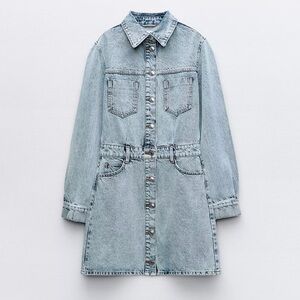 Zara Light Blue Denim Dress